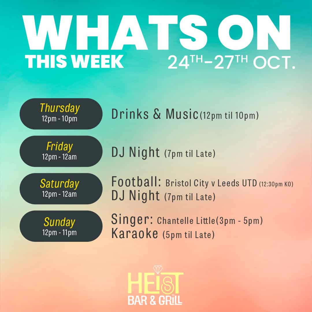Whats on post 24th to 27th Oct