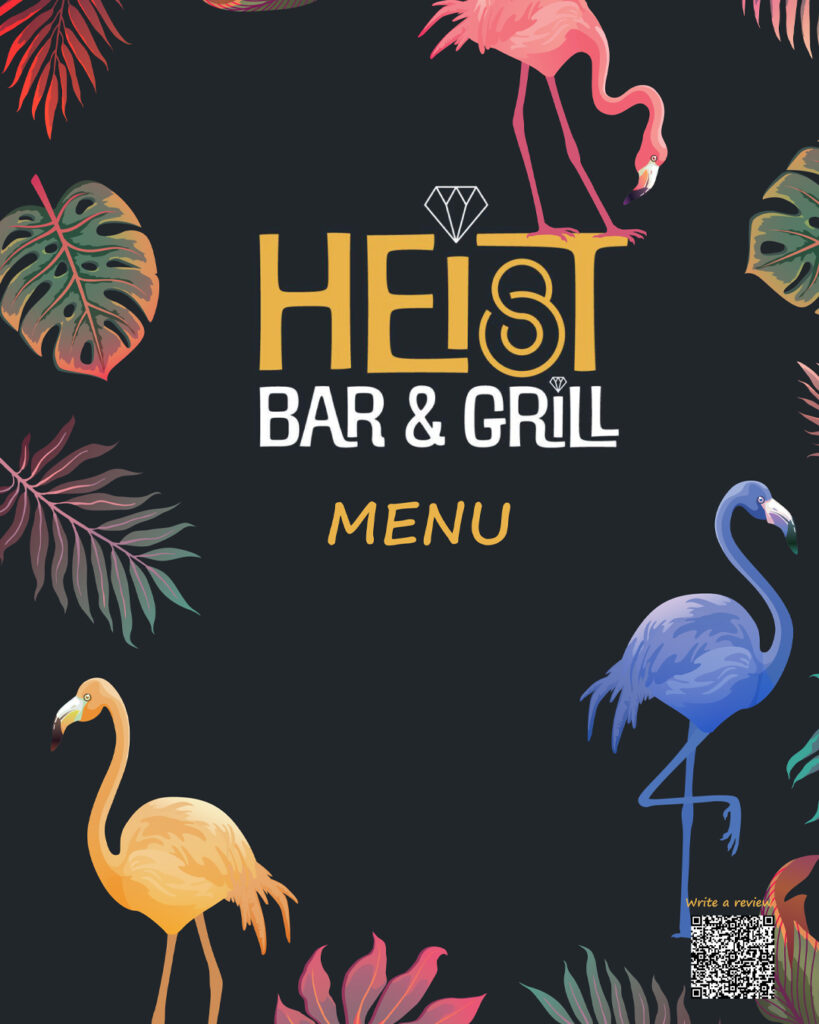 Heist New Menu pg 1