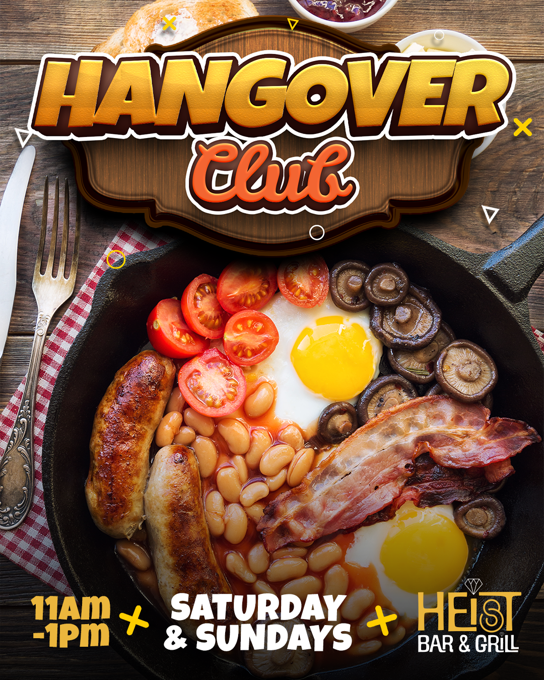 Heist Hangover Club - web advert