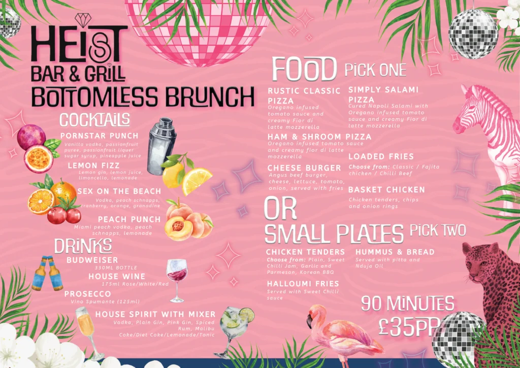 Bottomless Brunch Menu 2026